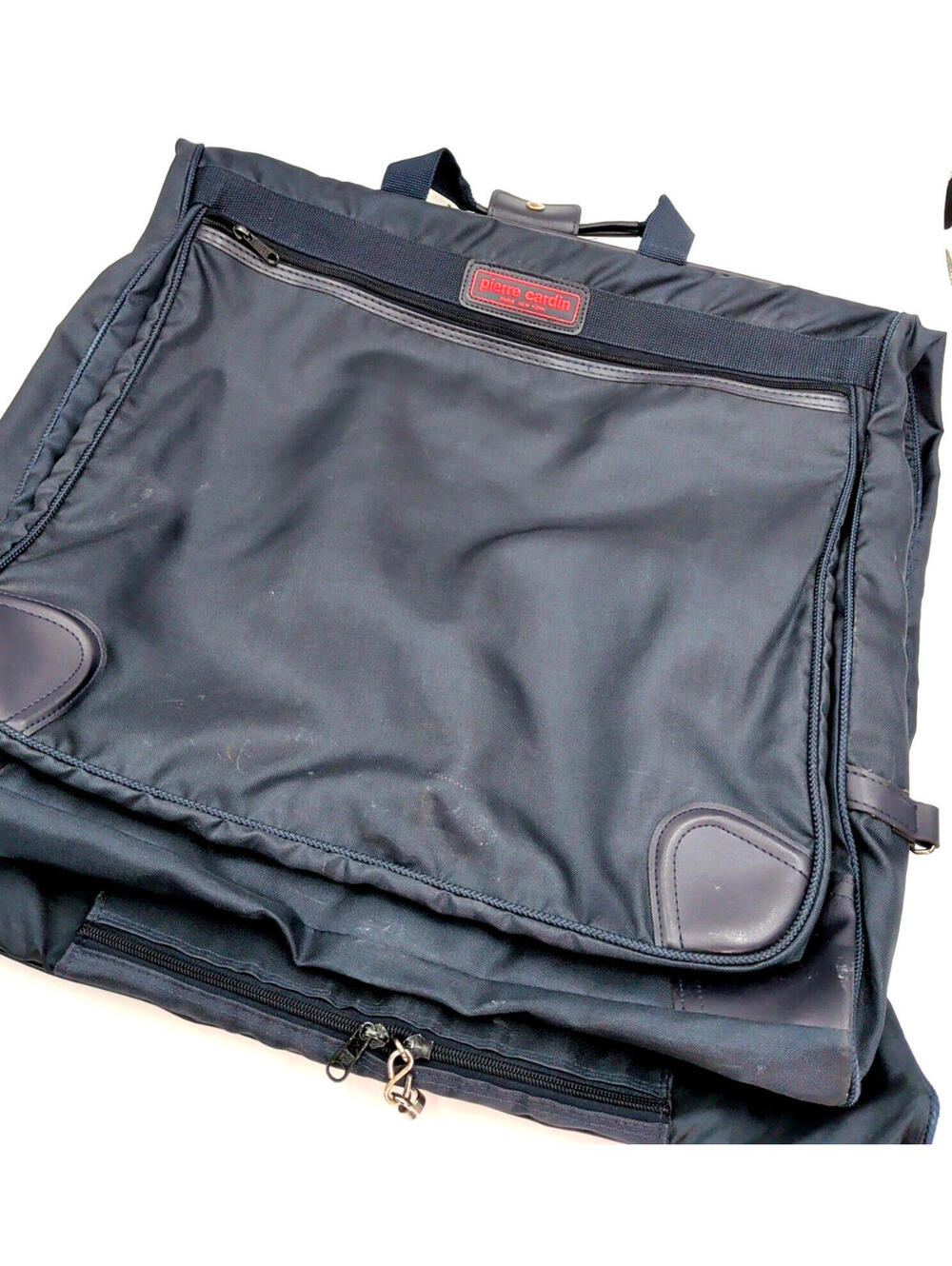 VTG Pierre Cardin Paris New York Hanging Nylon Garment Bag-Navy- *READ SEE PICS*